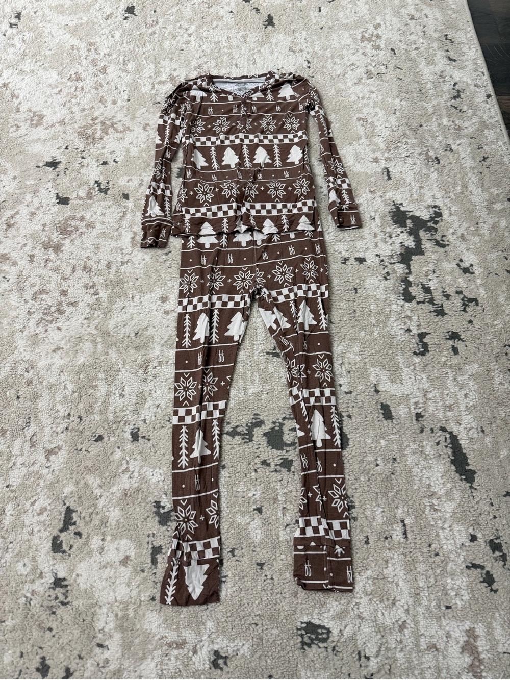 Forever French Girls Christmas Pajamas Size 8-9